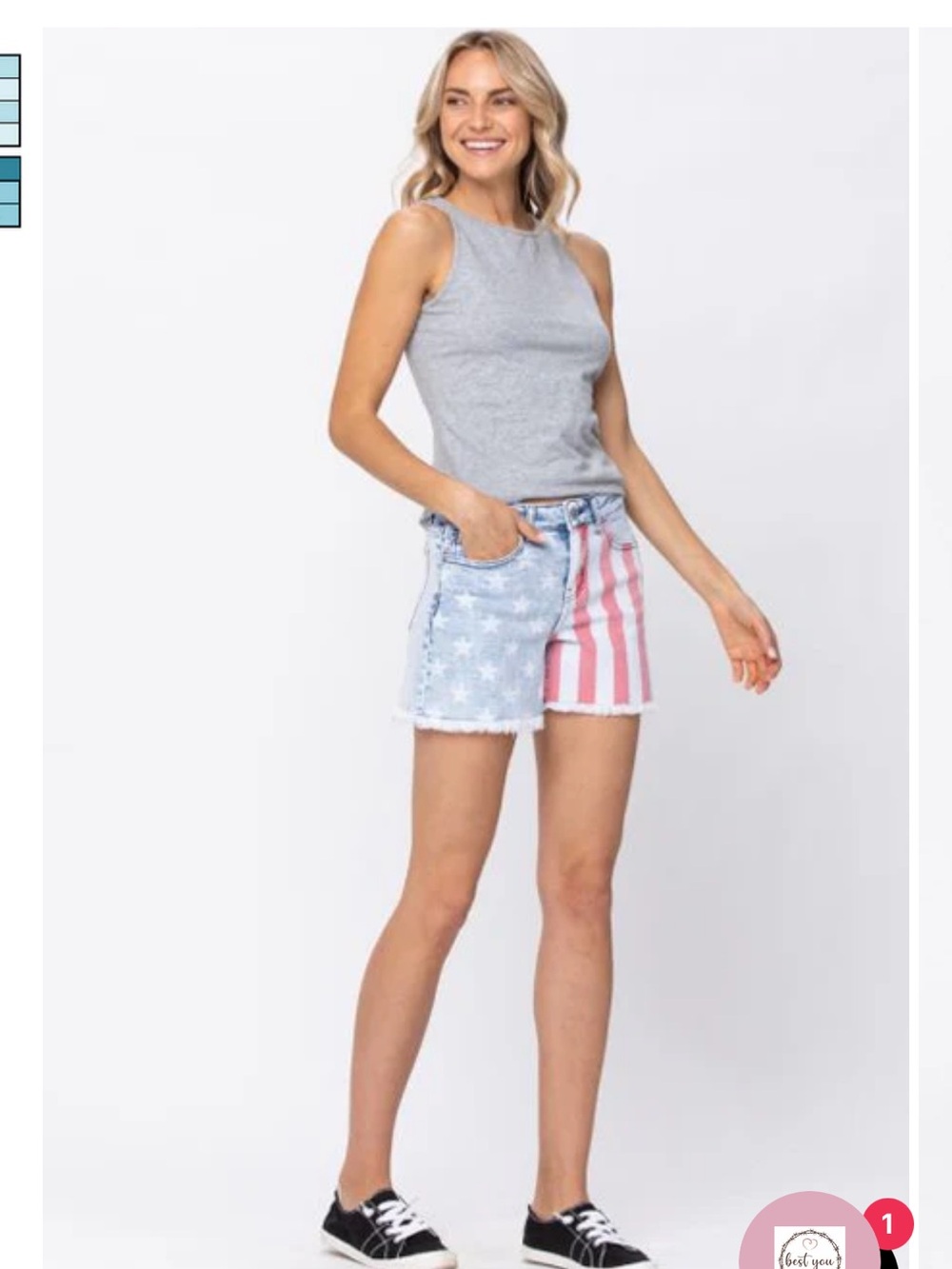 Judy Blue American Flag Shorts - Picture 9 of 10